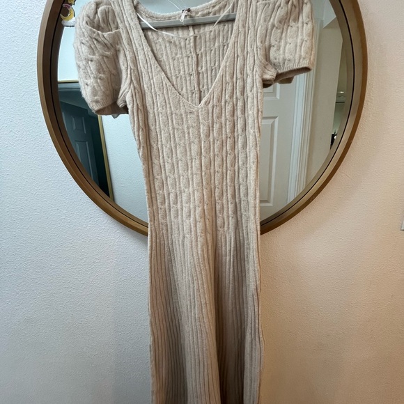 Free People Madsen Cable-Knit Scoop Neck Maxi Dress - Picture 2 of 6